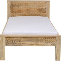 Κρεβάτι  Puro High Ξύλο Καφέ 100x200x91εκ. - Καφέ
