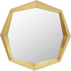 Καθρέφτης Τοίχου  Octagon Μεταλλικός Χρυσός 80*8*80εκ. - Χρυσό