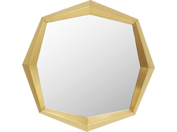 Καθρέφτης Τοίχου  Octagon Μεταλλικός Χρυσός 80*8*80εκ. - Χρυσό