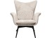 Armchair Tudor Velvet Creme - Μπεζ