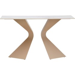 Κονσόλα Gloria Κεραμική Λευκή  140x45x81εκ. - Μπεζ