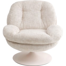 Πολυθρόνα Περιστρεφόμενη  Cosy Ύφασμα Μπεζ 84*89*86εκ. - Μπεζ