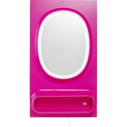 Καθρέφτης Τοίχου Aero LED Ροζ 80*18.3*141εκ. - Ροζ