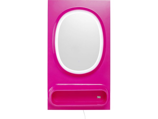 Καθρέφτης Τοίχου Aero LED Ροζ 80*18.3*141εκ. - Ροζ
