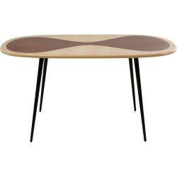 Τραπέζι Petal Ξύλο Καφέ 150*90*76εκ. - Καφέ