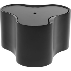 Τραπέζι Βοηθητικό  Lotus Fiberglass Μαύρο 51*51*30εκ. - Μαύρο