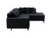 Pull Out Corner Sofa Moon Right 205x265cm - Μαύρο Pull Out Corner Sofa Moon Right 205x265cm - Μαύρο