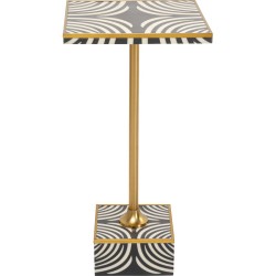 Τραπέζι Βοηθητικό  Zebra Μεταλλικό Χρυσό 25*25*50εκ. - Χρυσό