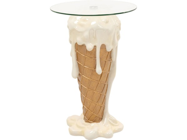 Τραπέζι Βοηθητικό Ice Cream Vanilla Γυαλί Μπεζ 48*48*73εκ. - Μπεζ Τραπέζι Βοηθητικό Ice Cream Vanilla Γυαλί Μπεζ 48*48*73εκ. - Μπεζ