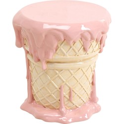 Σκαμπό Ice Cream Κεραμικό Ροζ  Ø37cm - Ροζ