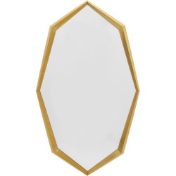 Καθρέφτης Τοίχου Octagon Μεταλλικός Χρυσός 90*8*150εκ. - Χρυσό