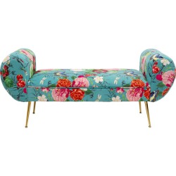 Παγκάκι Trono Flower Fever Ύφασμα Πολύχρωμο 140*50*61εκ. - Μπλε
