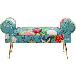 Παγκάκι Wing Flower Fever Ύφασμα  Πολύχρωμο  100*35*54εκ. - Μπλε