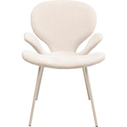 Καρέκλα Με Μπράτσα Soft Blossom Ύφασμα Λευκή/Κρεμ  63.5x64x89.5εκ. - Λευκό