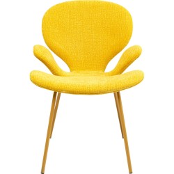 Καρέκλα Με Μπράτσα  Soft Blossom Ύφασμα Κίτρινη 63.5x64x89.5εκ. - Κίτρινο