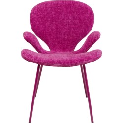 Καρέκλα Με Μπράτσα Soft Blossom Ύφασμα Ροζ 63.5x64x89.5εκ. - Ροζ