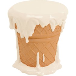 Σκαμπό Ice Cream Vanilla Κεραμικό Μπεζ 36*36*38εκ. - Μπεζ
