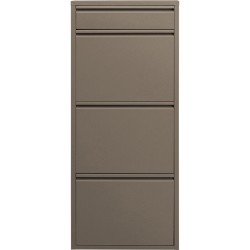 Παπουτσοθήκη Μεταλλική Caruso 3 Καφέ/Γκρι  50x15x119εκ. - Γκρι