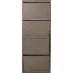 Παπουτσοθήκη Μεταλλική Caruso 4 Καφέ/Γκρι (MO) 50x15x136εκ. - Γκρι