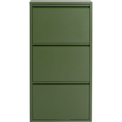 Παπουτσοθήκη Caruso 3 Μεταλλική Olive Πράσινη 50x15x103εκ. - Πράσινο