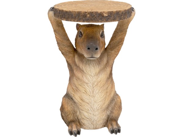 Τραπέζι Βοηθητικό  Animal Capybara 36.5x31.5x51.5εκ. - Καφέ