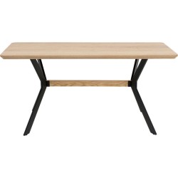 Τραπέζι Midtown Oak Ξύλο Καφέ 160x80x76εκ. - Καφέ