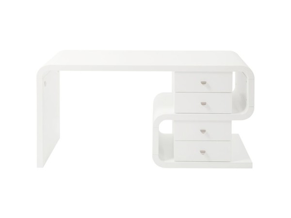 Γραφείο White Club Snake Λευκό 70x150x76εκ - Λευκό