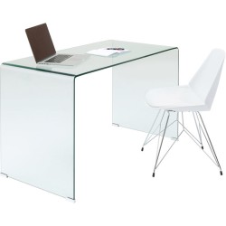 Γραφείο Clear Club Γυάλινο Διάφανο 125x60x78εκ - Διάφανο