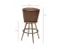 Σκαμπό Bar Lady-Rock Vintage Ύφασμα Καφέ 48x48x74εκ - Καφέ