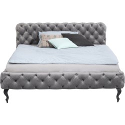 Κρεβάτι Desire Velvet Silver Grey 180x200 cm 197x228x100εκ - Γκρι