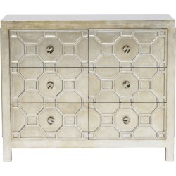 Συρταριέρα Ασημί Alhambra 108x38x88εκ - Ασημί