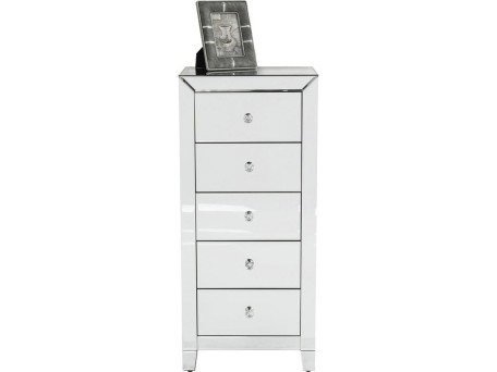 Συρταριέρα  Luxury 5 Συρτάρια Καθρέφτης 49x41x110εκ - Ασημί