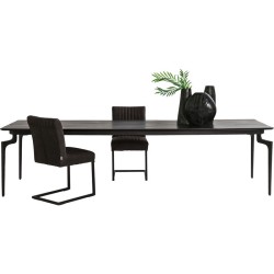 Τραπέζι Bug Ξύλο Καφέ 200x90x76εκ - Μαύρο