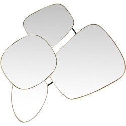 Καθρέφτης Τοίχου Shapes Μεταλλικός Χρυσός 110x10x130εκ - Χρυσό