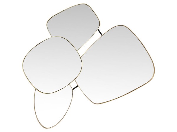 Καθρέφτης Τοίχου Shapes Μεταλλικός Χρυσός 110x10x130εκ - Χρυσό