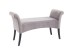 Παγκάκι Με Μπράτσα Motley Velvet Γκρι-Ασημί 108x40 εκ. 108x40x61εκ - Καφέ