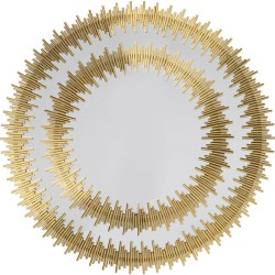 Καθρέφτης Τοίχου Solare Μεταλλικός Χρυσός 132x3x132εκ - Χρυσό