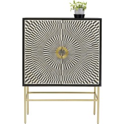 Μπαρ Electro Ευκάλυπτος Ασπρόμαυρο 100x40x140εκ - Μαύρο