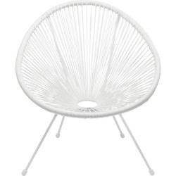 Πολυθρόνα Acapulco Λευκή 73x78x85εκ - Λευκό