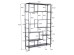 Ραφιέρα Loft Γυαλί-Μέταλλο Μαύρη 195 εκ. 115x30x195εκ - Μαύρο