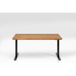 Ηλεκτρικό Γραφείο Symphony Δρυς Καφέ-Μαύρο 160x80x76εκ - Μαύρο