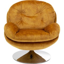 Περιστρεφόμενη Πολυθρόνα Cosy Κεχριμπάρι 80.7x83x83.8εκ - Κίτρινο