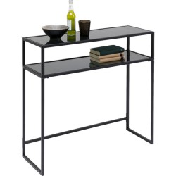 Κονσόλα Loft Μεταλλική Μαύρη  85x30x80εκ - Μαύρο