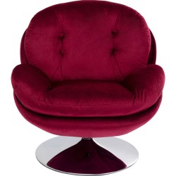 Περιστρεφόμενη Πολυθρόνα Cosy Μούρο 80.7x83x83.8εκ - Κόκκινο
