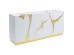 Μπουφές Cracked Ξύλο Λευκό 165x46x80εκ - Χρυσό Μπουφές Cracked Ξύλο Λευκό 165x46x80εκ - Χρυσό