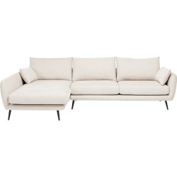 Καναπές Amalfi Γωνιακός Αριστερός Κρεμ 275x159x83 εκ. - Μπεζ