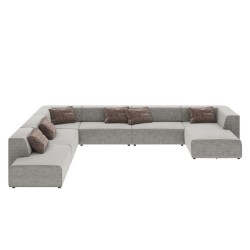 Πολυμορφικός Καναπές XL Infinity Miami Γκρι  417x320x70εκ - Γκρι