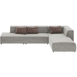 Καναπές Γωνία Infinity Atlanta Δεξιός Γκρι 306x182x70 εκ. 357x182x70εκ - Γκρι