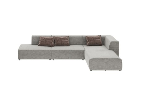 Καναπές Γωνία Infinity Atlanta Δεξιός Γκρι 306x182x70 εκ. 357x182x70εκ - Γκρι