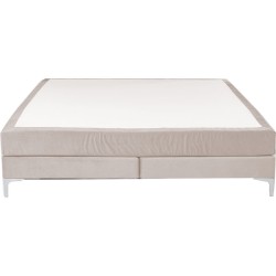 Κρεβάτι Boxspring Bed Benito Chenille Μπεζ  160x200x54εκ. - Μπεζ
